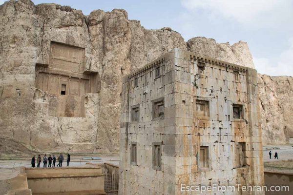 Ka'ba-ye Zartosht (meaning the "Cube of Zoroaster") at Naqsh-e Rustam (Necropolis), near Persepolis, near Shiraz, Iran