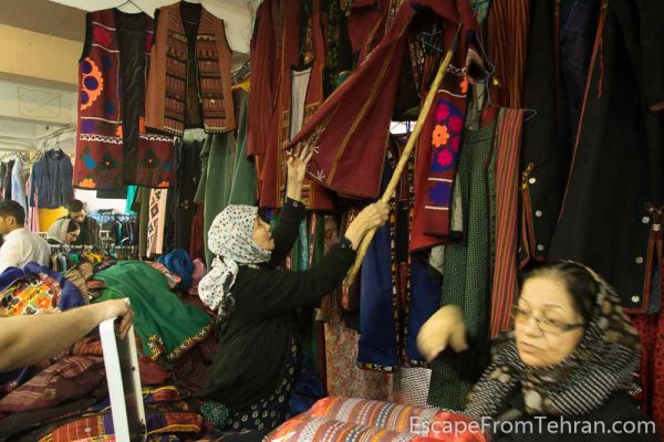 Shopping in and around Jome (JOE-meh) Bazaar, on Tehran's Jomhouri Ave.