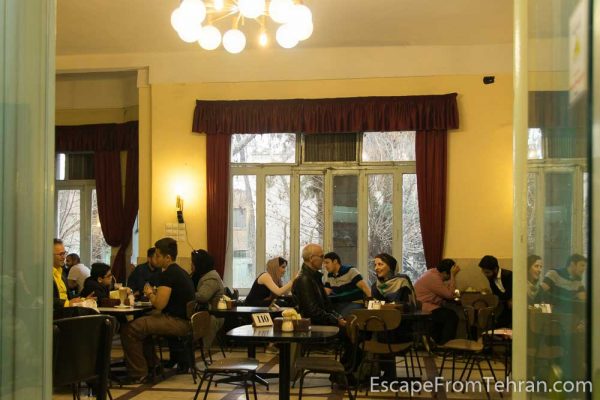 Tehran's famed Naderi (NAW-deri) Cafe, established 1927, on Jomhouri Ave.