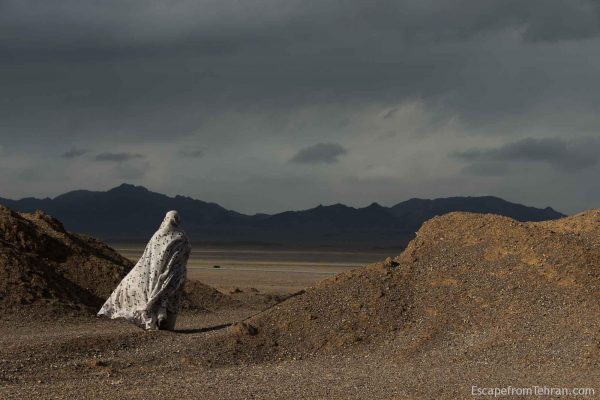 A Chador Photo Session, Outside Nain, Isfahan Province, Iran 